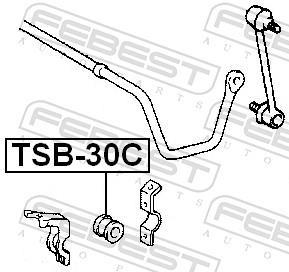 Rolamento de barra estabilizadora FEBEST ref. TSB-30C