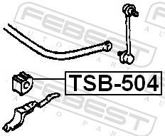 Rolamento de barra estabilizadora FEBEST ref. TSB-504