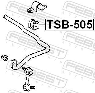 Rolamento de barra estabilizadora FEBEST ref. TSB-505