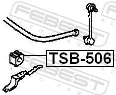 Rolamento de barra estabilizadora FEBEST ref. TSB-506