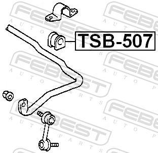 Rolamento de barra estabilizadora FEBEST ref. TSB-507