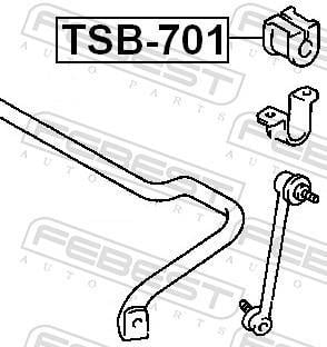 Rolamento de barra estabilizadora FEBEST ref. TSB-701