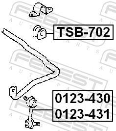 Rolamento de barra estabilizadora FEBEST ref. TSB-702