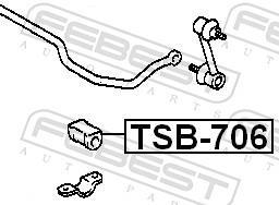 Soporte, estabilizador FEBEST ref. TSB-706