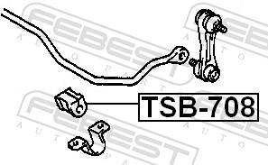 Suspension, stabilisateur FEBEST ref. TSB-708