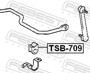Suspension, stabilisateur FEBEST ref. TSB-709