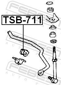 Rolamento de barra estabilizadora FEBEST ref. TSB-711