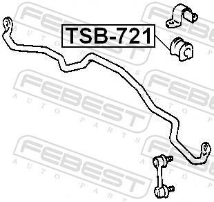Rolamento de barra estabilizadora FEBEST ref. TSB-721