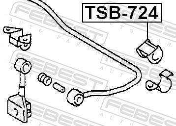 Rolamento de barra estabilizadora FEBEST ref. TSB-724