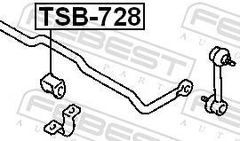 Rolamento de barra estabilizadora FEBEST ref. TSB-728