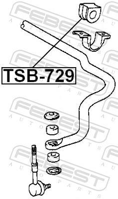Rolamento de barra estabilizadora FEBEST ref. TSB-729
