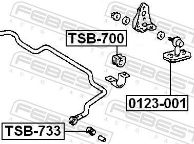 Soporte, estabilizador FEBEST ref. TSB-733