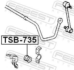 Rolamento de barra estabilizadora FEBEST ref. TSB-735