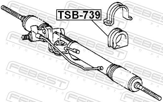 Suspension, crémaillère de direction FEBEST ref. TSB-739