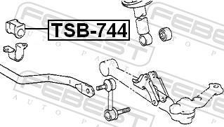 Rolamento de barra estabilizadora FEBEST ref. TSB-744