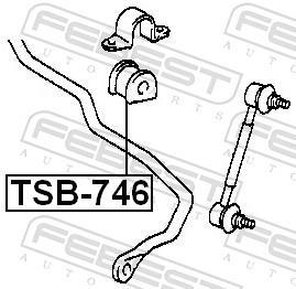 Rolamento de barra estabilizadora FEBEST ref. TSB-746