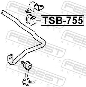 Rolamento de barra estabilizadora FEBEST ref. TSB-755