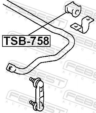 Rolamento de barra estabilizadora FEBEST ref. TSB-758