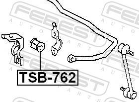 Suspension, stabilisateur FEBEST ref. TSB-762