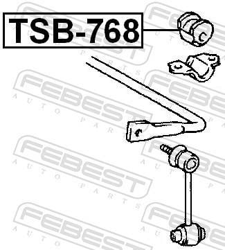 Rolamento de barra estabilizadora FEBEST ref. TSB-768