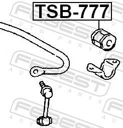 Rolamento de barra estabilizadora FEBEST ref. TSB-777