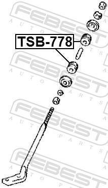 Coussinet de palier, ressort à lames FEBEST ref. TSB-778
