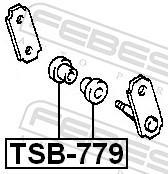 Coussinet de palier, ressort à lames FEBEST ref. TSB-779