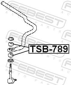 Apoyo, brazo del eje (Silentblock, brazo eje) FEBEST ref. TSB-789