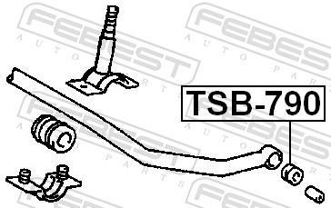 Rolamento de barra estabilizadora FEBEST ref. TSB-790