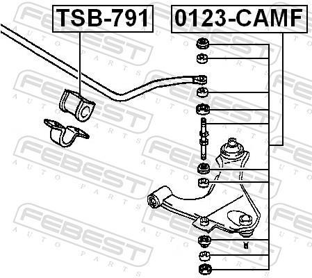 Rolamento de barra estabilizadora FEBEST ref. TSB-791