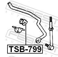 Rolamento de barra estabilizadora FEBEST ref. TSB-799