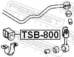 Rolamento de barra estabilizadora FEBEST ref. TSB-800