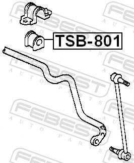 Rolamento de barra estabilizadora FEBEST ref. TSB-801