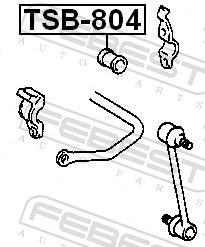 Rolamento de barra estabilizadora FEBEST ref. TSB-804