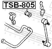 Rolamento de barra estabilizadora FEBEST ref. TSB-805
