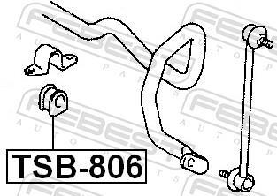 Rolamento de barra estabilizadora FEBEST ref. TSB-806