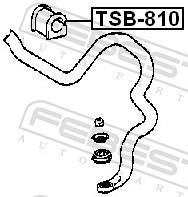 Rolamento de barra estabilizadora FEBEST ref. TSB-810