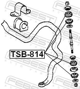 Suspensão, suporte do eixo FEBEST ref. TSB-814