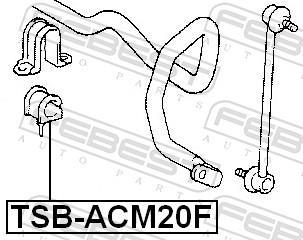 Rolamento de barra estabilizadora FEBEST ref. TSB-ACM20F