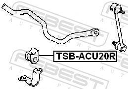 Rolamento de barra estabilizadora FEBEST ref. TSB-ACU20R