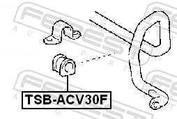 Rolamento de barra estabilizadora FEBEST ref. TSB-ACV30F