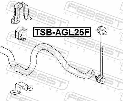 Rolamento de barra estabilizadora FEBEST ref. TSB-AGL25F
