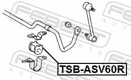 Rolamento de barra estabilizadora FEBEST TSB-ASV60R