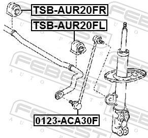 Rolamento de barra estabilizadora FEBEST ref. TSB-AUR20FR