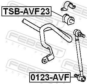 Rolamento de barra estabilizadora FEBEST ref. TSB-AVF23