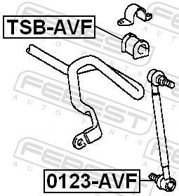 Rolamento de barra estabilizadora FEBEST ref. TSB-AVF
