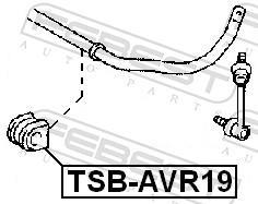 Rolamento de barra estabilizadora FEBEST ref. TSB-AVR19
