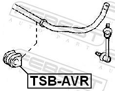 Rolamento de barra estabilizadora FEBEST ref. TSB-AVR