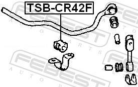 Rolamento de barra estabilizadora FEBEST ref. TSB-CR42F