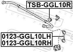 Suspension, stabilisateur FEBEST ref. TSB-GGL10R